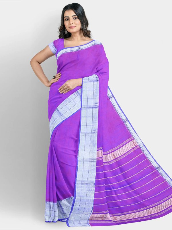 purple color saree