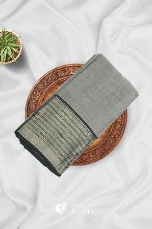 Grey Saree Cotton Silk