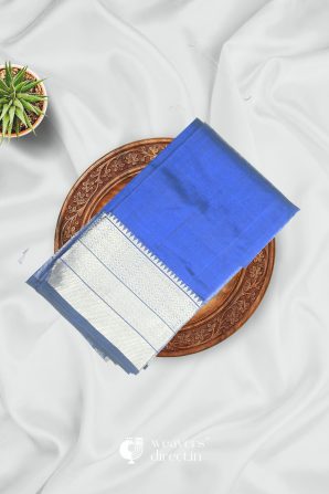 Royal Blue Kanchi Border Saree