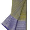 blue and green combination saree